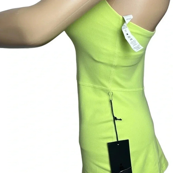Y2K KARMA ATHLETICS bright neon yellow halter cami tank top,cut out ,straps - Picture 12 of 15